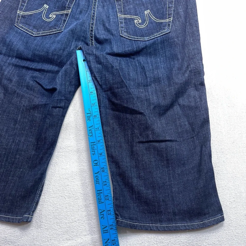 AG ADRIANO GOLDSCHMIED Shorts Womens 29R The Malibu Crop Pant Denim Blue - Picture 7 of 10